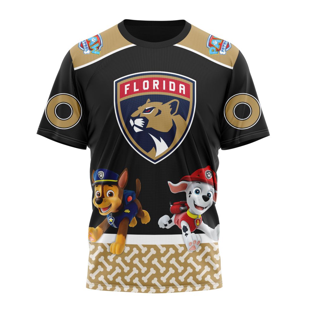 Florida Panthers Special Paw Patrol Design Personalized Name And Number T-Shirt Style Neasalamis.com