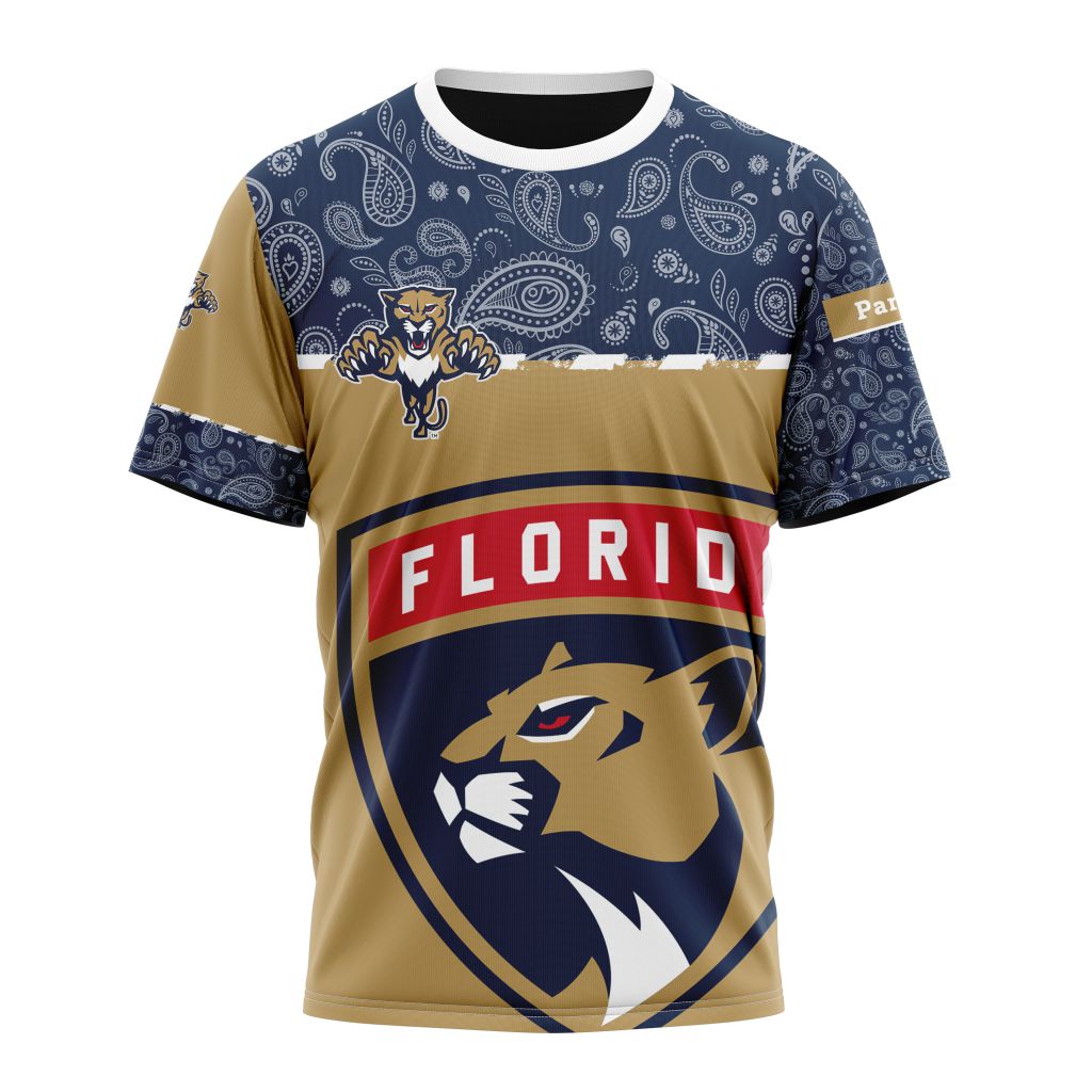 Florida Panthers Specialized Jersey Hockey With Paisley Personalized Name And Number T-Shirt Style Neasalamis.com