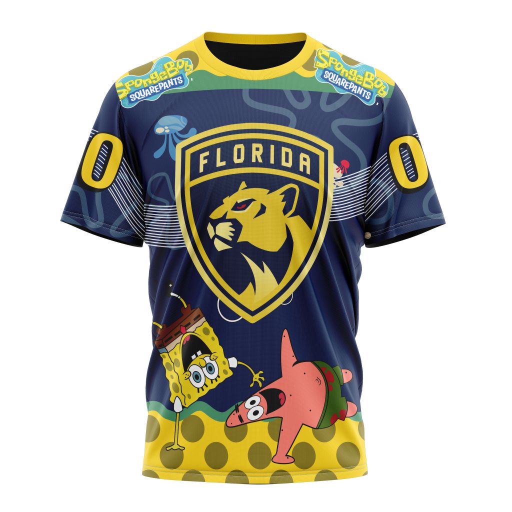 Florida Panthers Specialized Jersey With SpongeBob Personalized Name And Number T-Shirt Style Neasalamis.com
