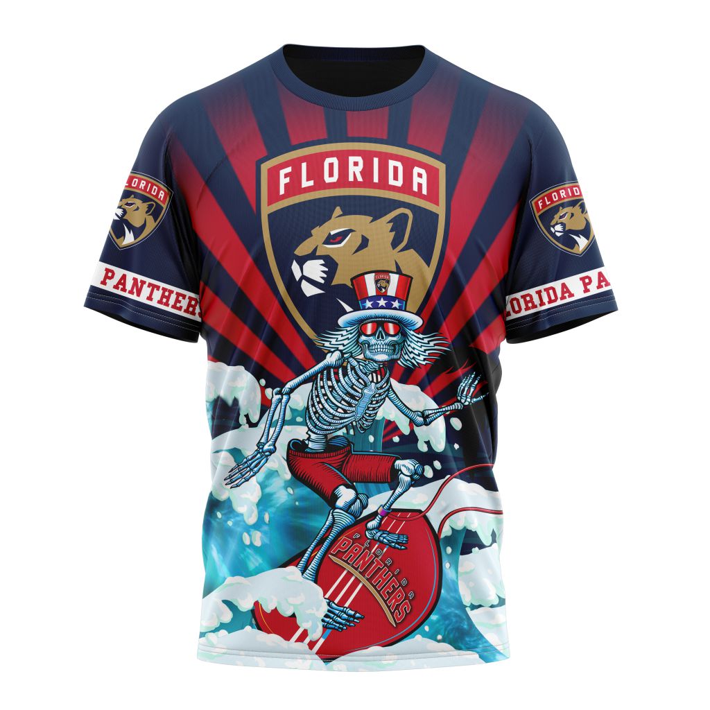 Florida Panthers Specialized Kits For The Grateful Dead Personalized Name And Number T-Shirt Style Neasalamis.com