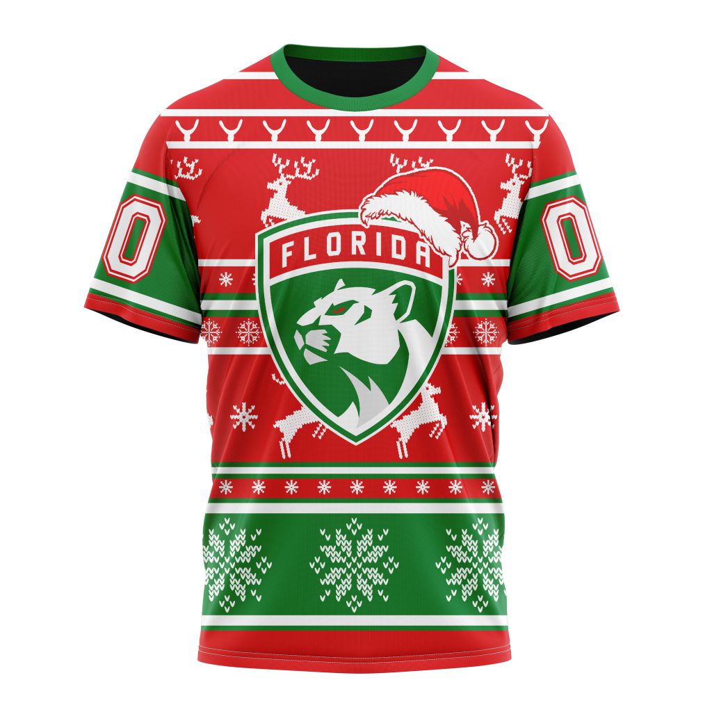 Florida Panthers Specialized Unisex Christmas Is Coming Personalized Name And Number T-Shirt Style Neasalamis.com