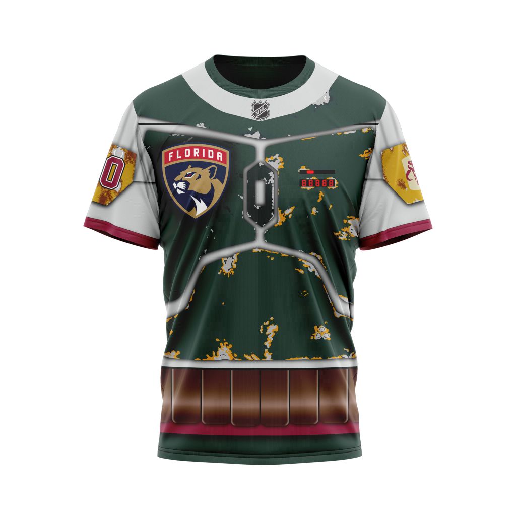 Florida Panthers X Boba Fett's Armor Specialized Design For Star Wars Fourth Of July Personalized Name And Number T-Shirt Style 94424 Neasalamis.com