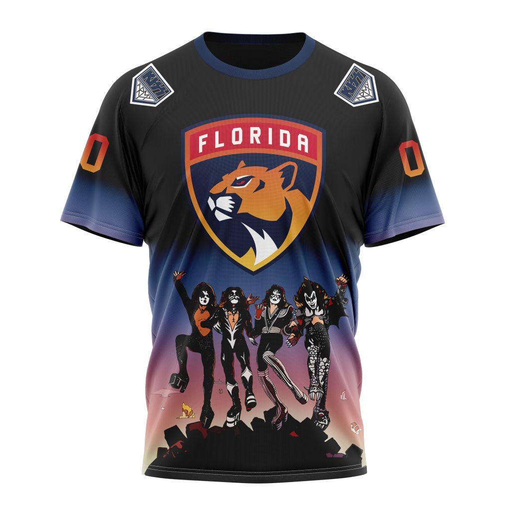 Florida Panthers X KISS Band Design Personalized Name And Number T-Shirt Style Neasalamis.com
