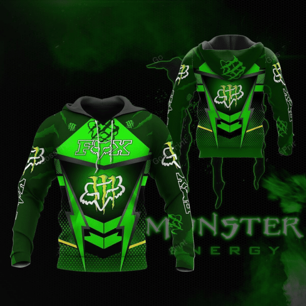 Fox Racing Monster Energy Racing Team Car Fan Gift 3d Zip Hoodie Ii0 Neasalamis
