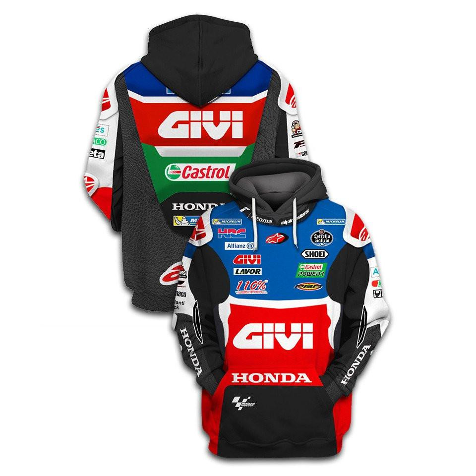 Givi Honda Motogp Racing Castrol Michelin Trending Hoodie Neasalamis