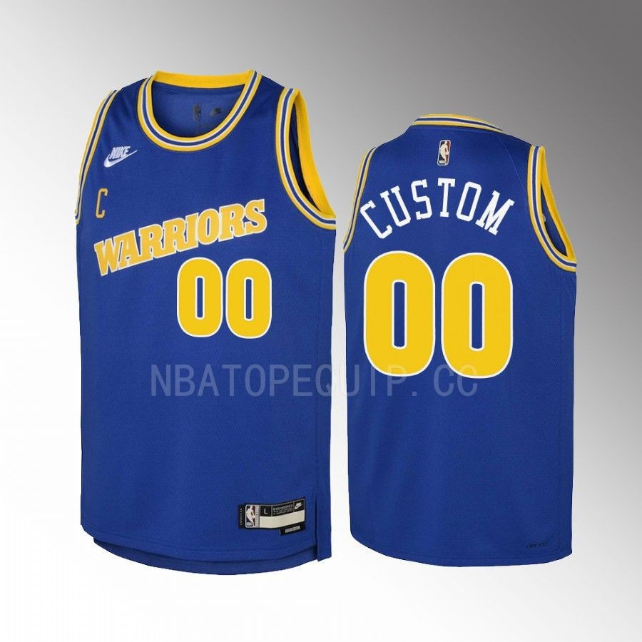 Golden State Warriors Custom 00 Classic Edition Blue Youth Jersey Swingman Neasalamis