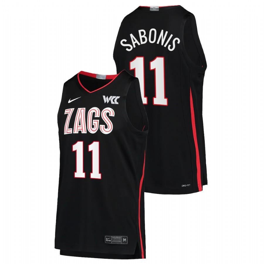 Gonzaga Bulldogs Domantas Sabonis 11 Black College Basketball Men Jersey Neasalamis - Image 2