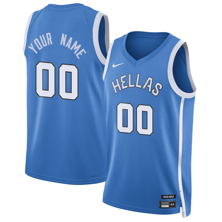 Greece Basketball 2024 Summer Olympics Player Limited Unisex Custom Jersey - Blue Neasalamis