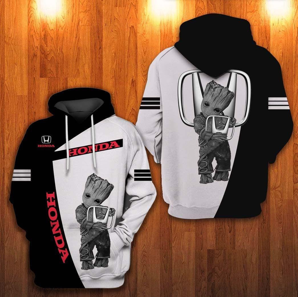 Groot Hug Honda Logo Honda Logo All Over Print Hoodie Neasalamis