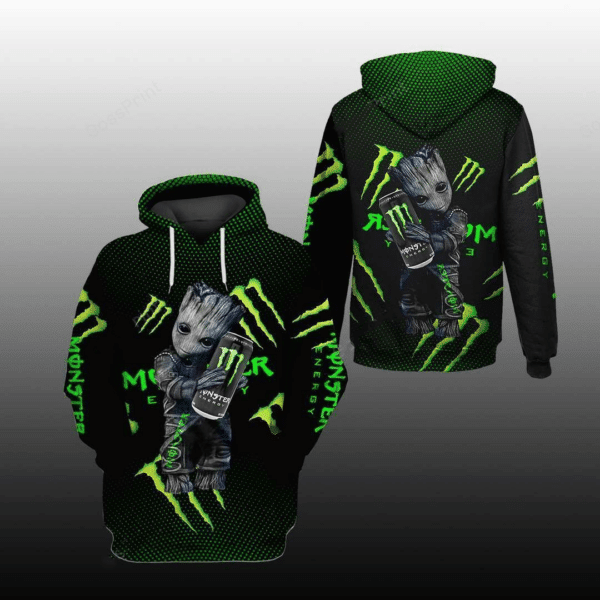Groot Monster Energy Racing Team Car Fan Gift 3d Zip Hoodie Ii0 Neasalamis