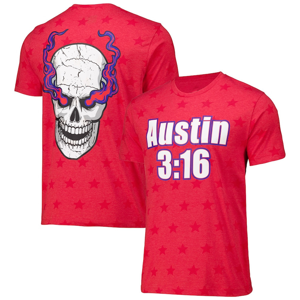 Heather Red Stone Cold Steve Austin 3 16 Stars And Stripes T-Shirt Good Gifts For Dads Neasalamis.com