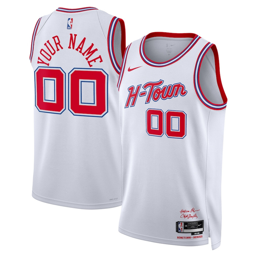 Houston Rockets 2023/24 City Edition Swingman Custom Jersey - White Neasalamis