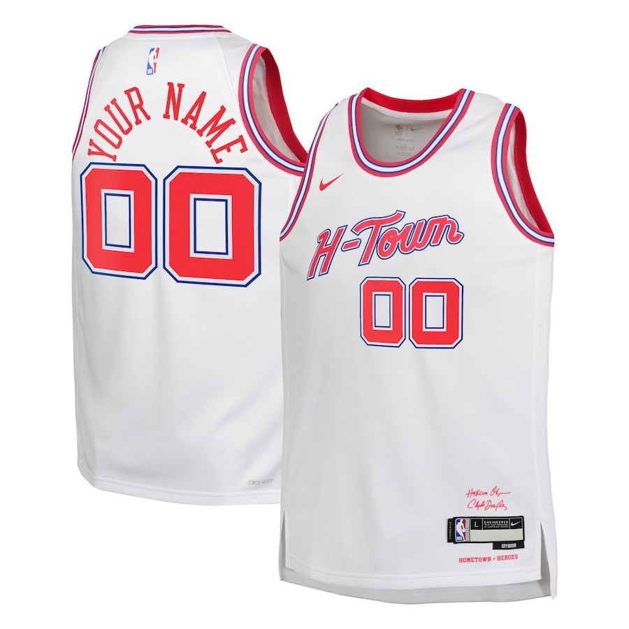 Houston Rockets 2023/24 City Edition Swingman Custom YOUTH Jersey - White Neasalamis