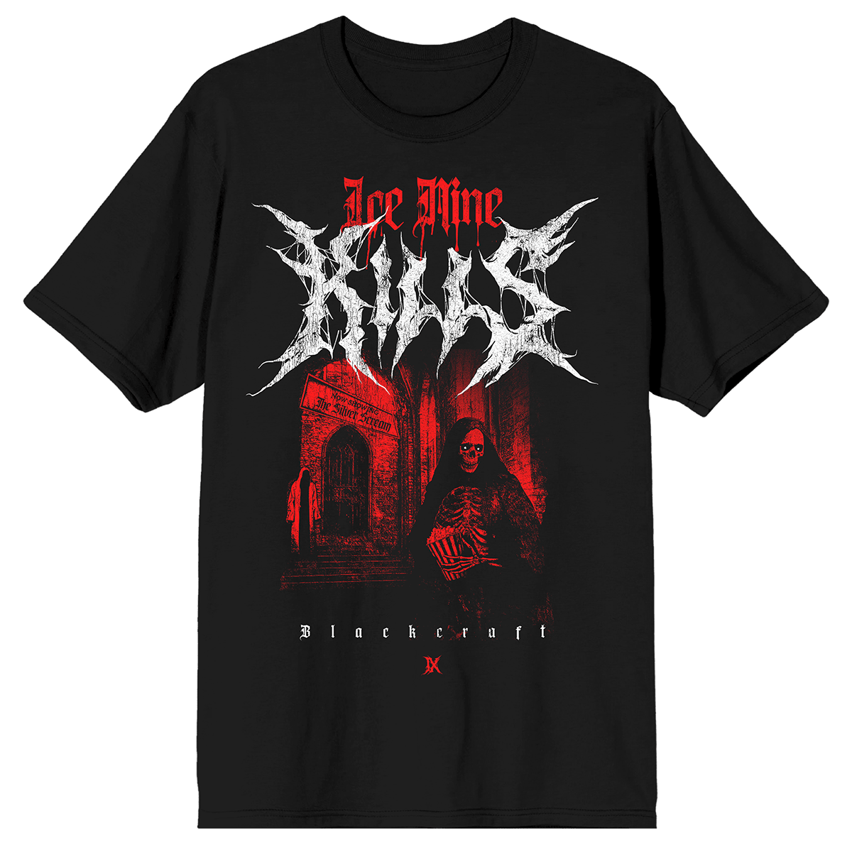 Ice Nine Kills Merch Shirt Blackcraft INK Now Showing T-Shirt Ice 9 Kills Band Merch Neasalamis.com