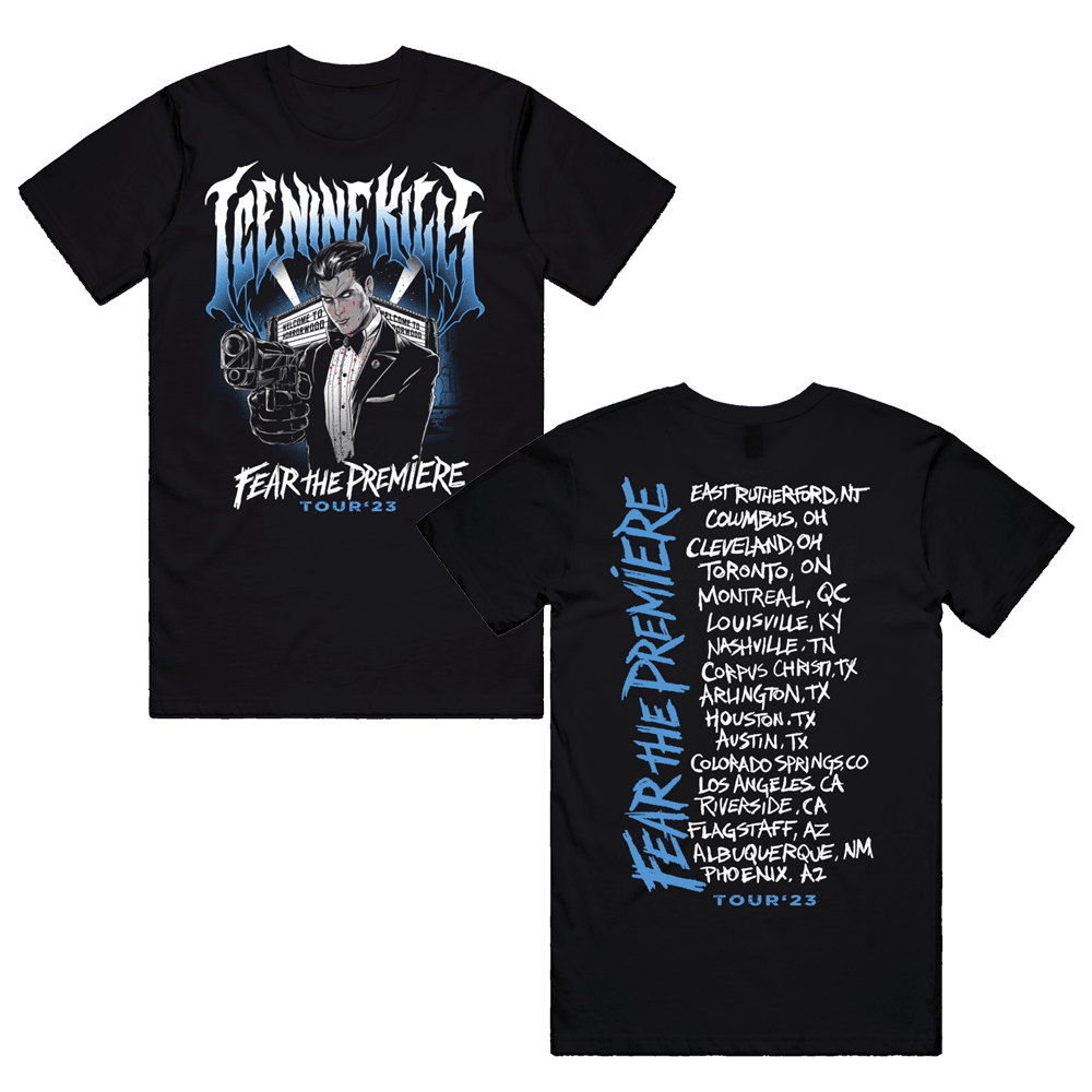 Ice Nine Kills Merch T-Shirt Fear The Premiere Ice 9 Nine Kills Band Tour Fan Merch Neasalamis.com