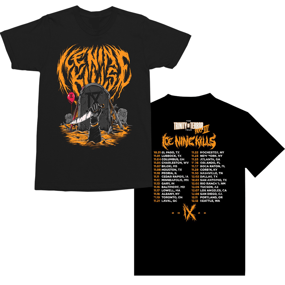 Ice Nine Kills Merch T-Shirt The Trinity Of Terror TOT3 Tour Merch Neasalamis.com