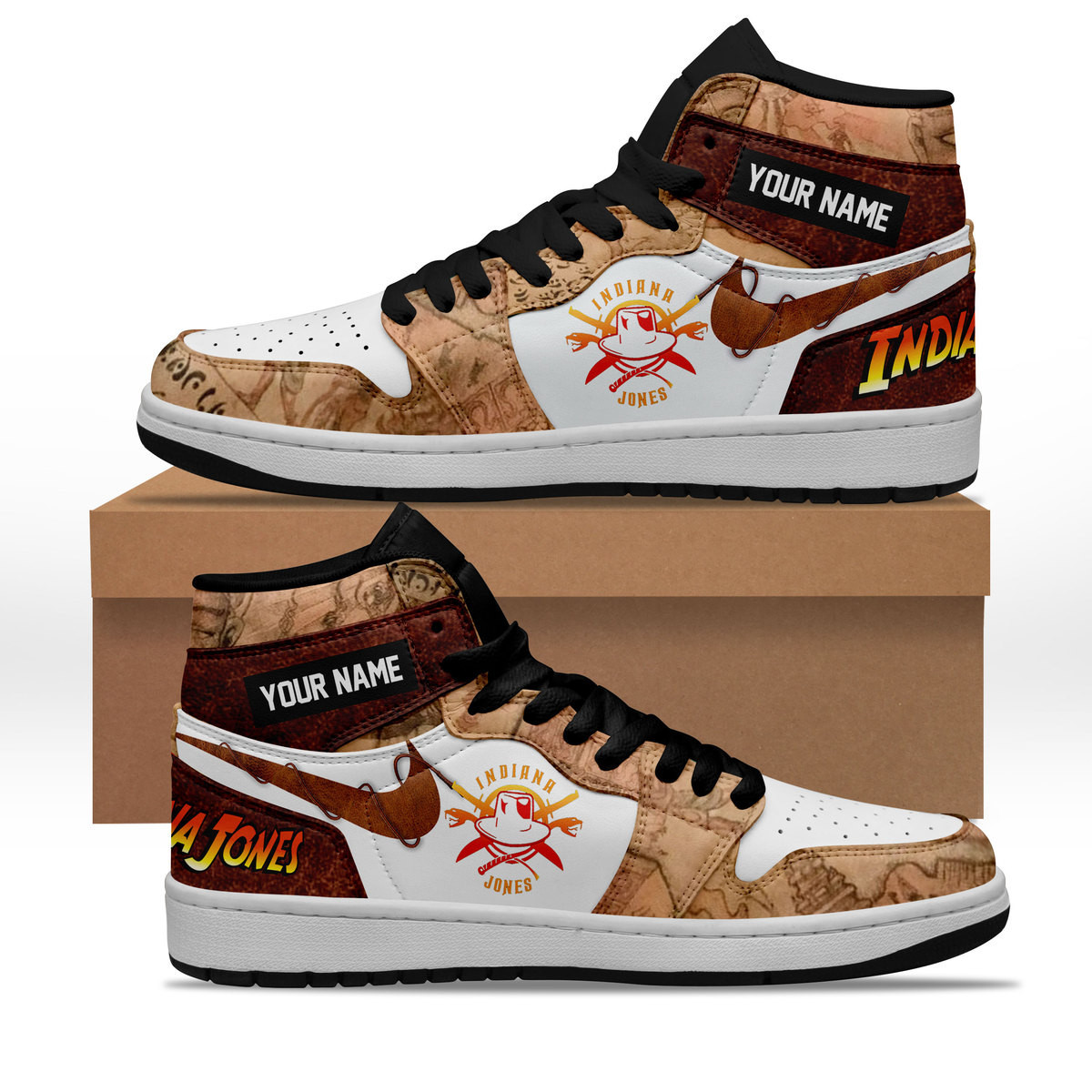 Indiana Jones AJ1 High Sneakers Shoes For Men And Women Calebmatthewhans Neasalamis