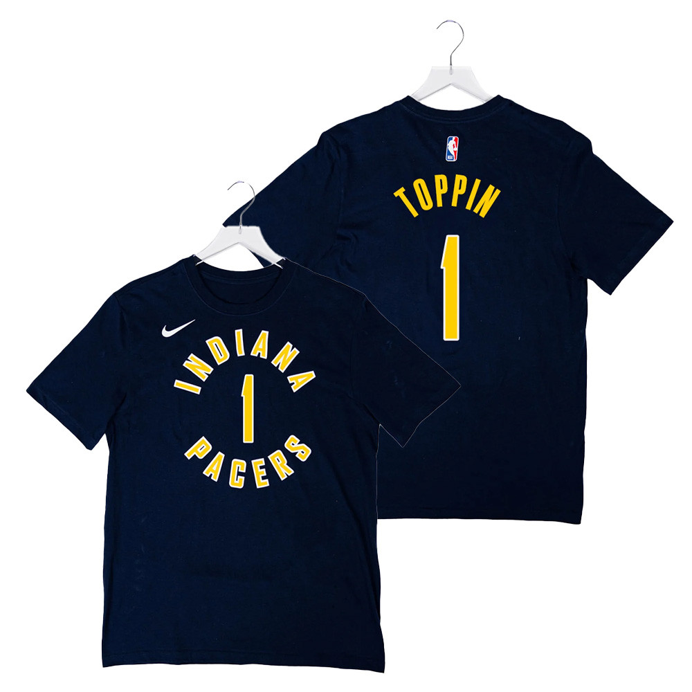 Indiana Pacers #1 Obi Toppin Icon T-shirt Basketball Neasalamis.com