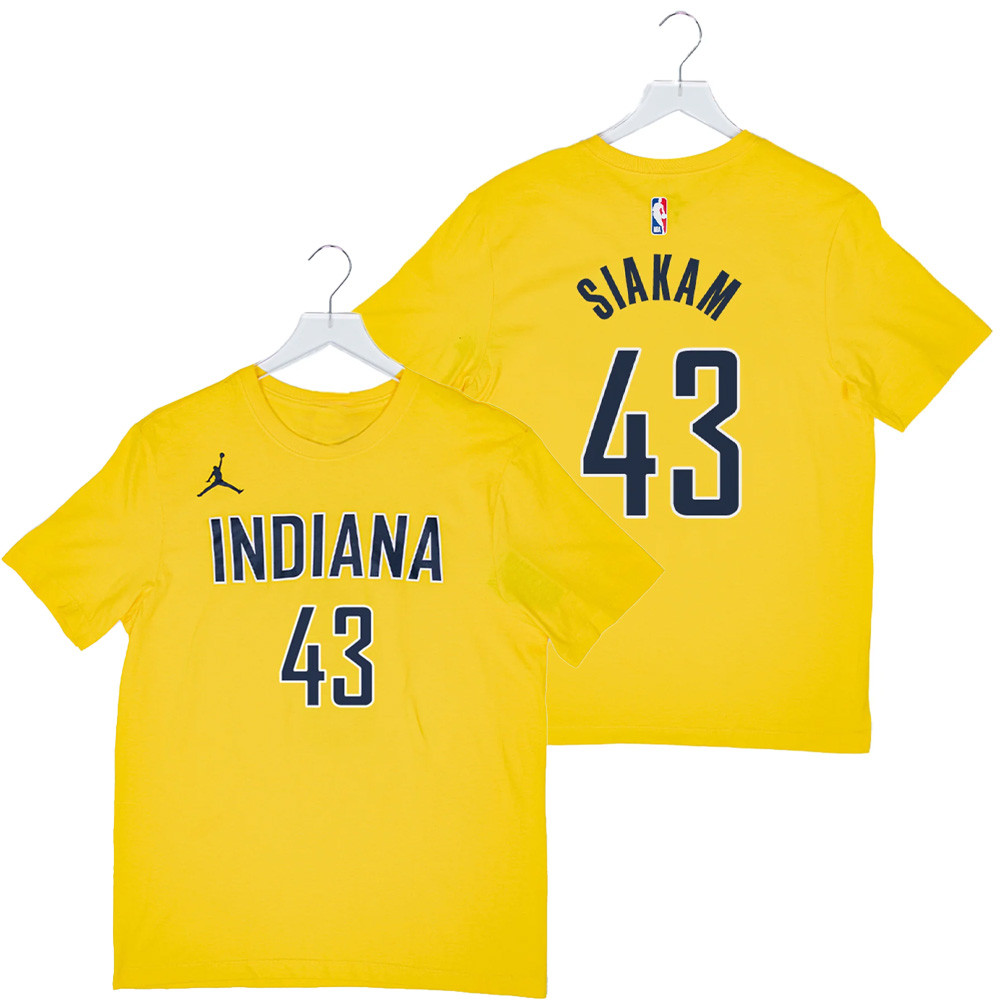 Indiana Pacers #43 Pascal Siakam Statement Name and Number T-shirt by Jordan Gifts For Basketball Fan Neasalamis.com
