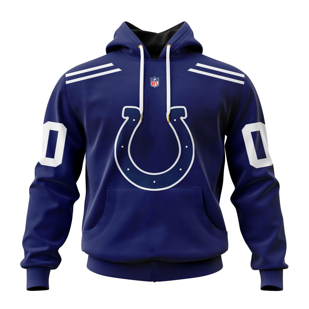 Indianapolis Colts Custom Name and Number Hoodie Neasalamis