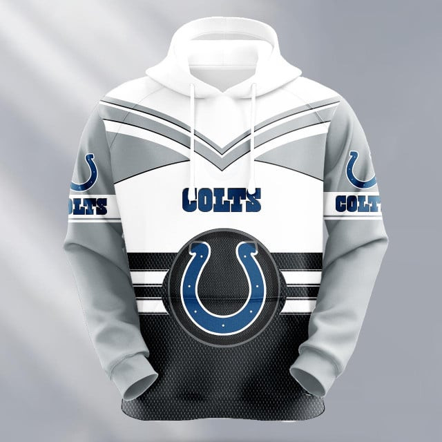 Indianapolis Colts Logo NFL 3D Hoodie Style Neasalamis