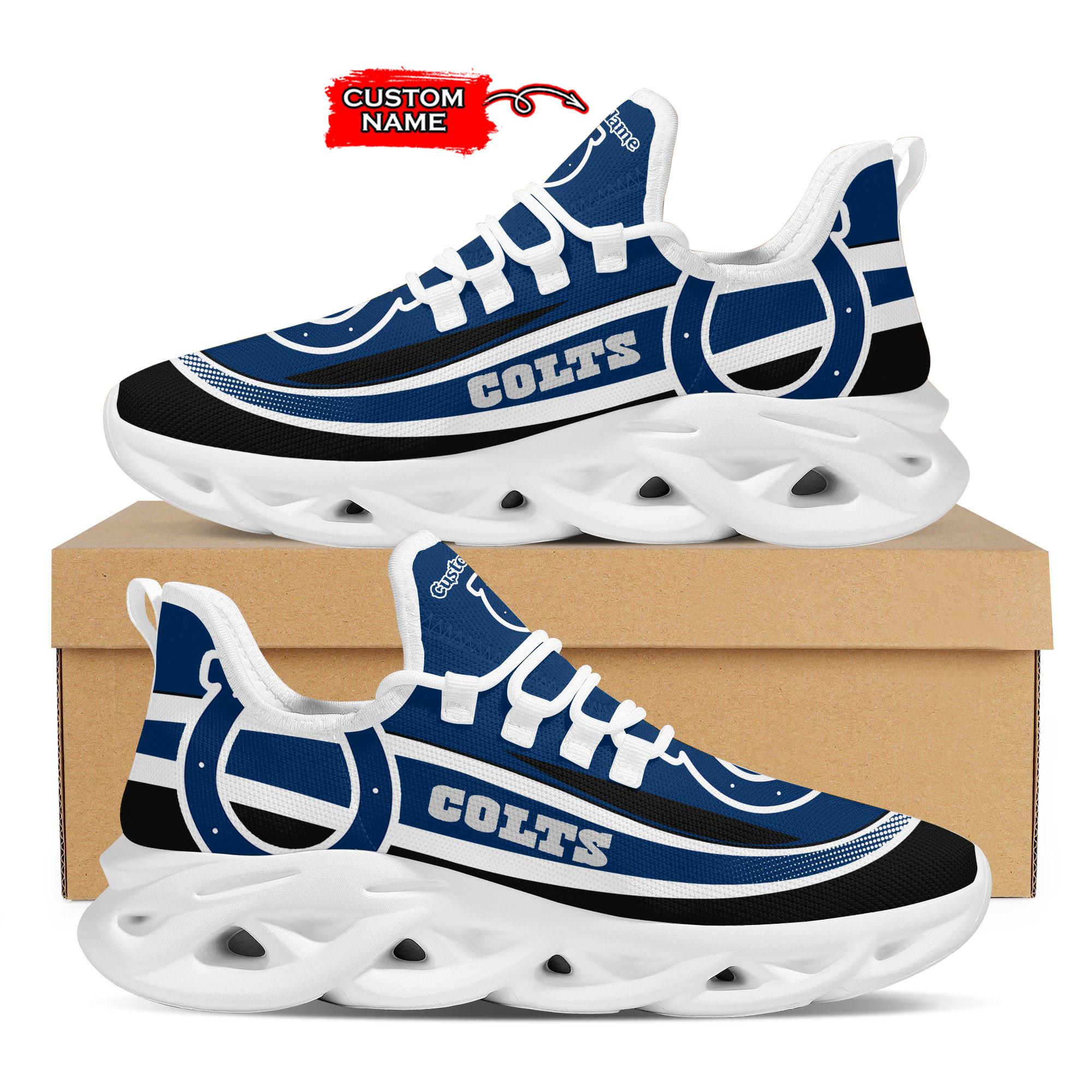 Indianapolis Colts Max Soul Shoes Sneakers For Men And Women neasalamis.com