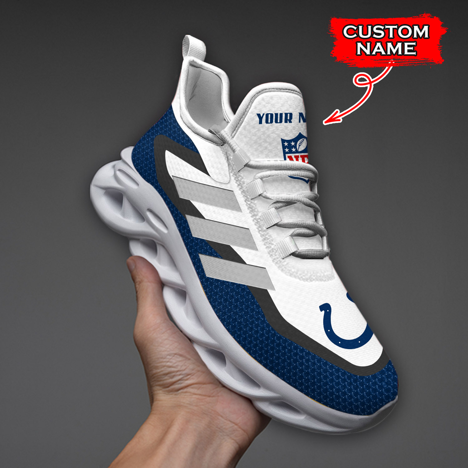 Indianapolis Colts NFL Max Soul Shoes Sneakers For Men And Women neasalamis.com