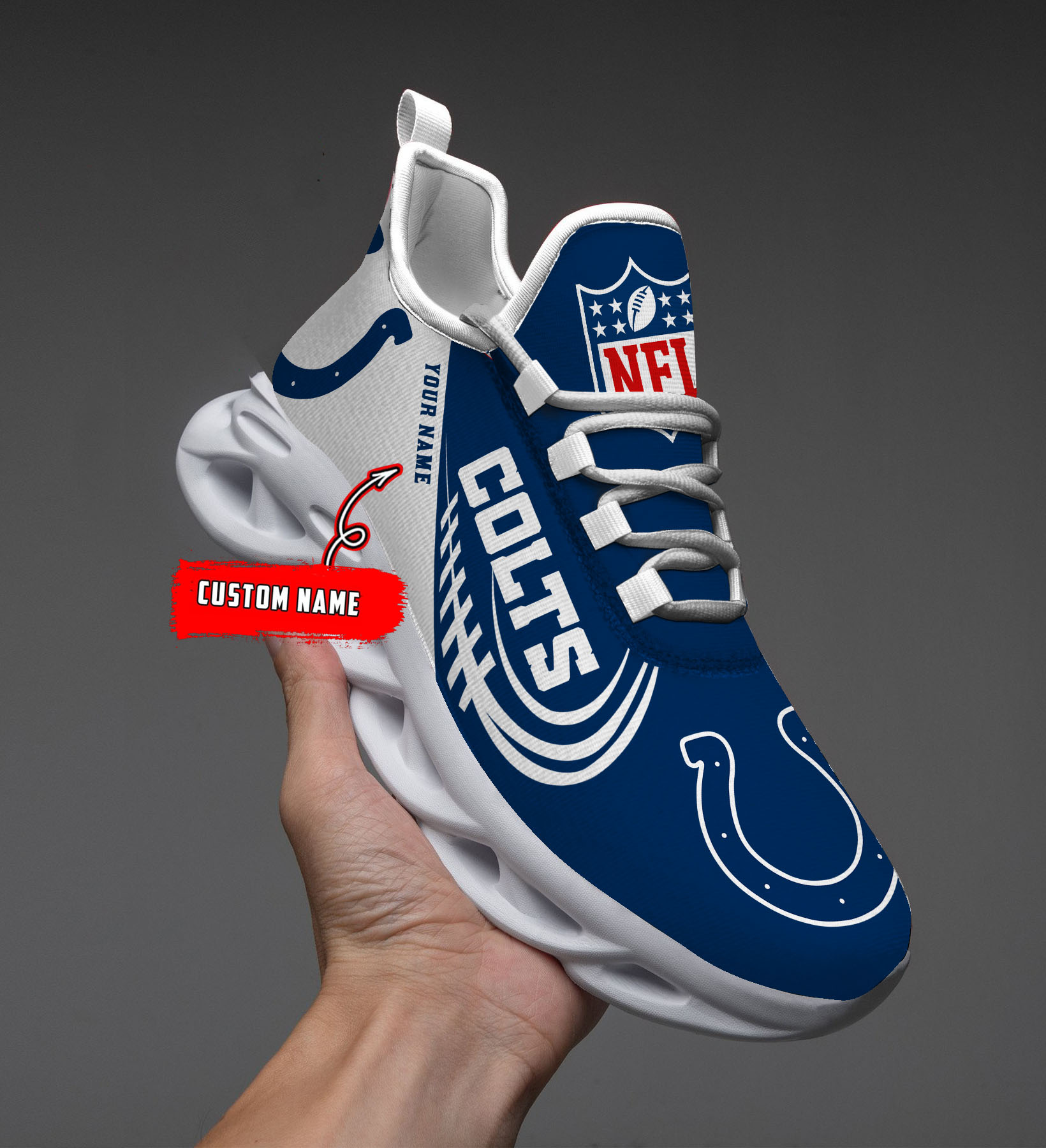 Indianapolis Colts NFL Max Soul Shoes Sneakers For Men And Women neasalamis.com
