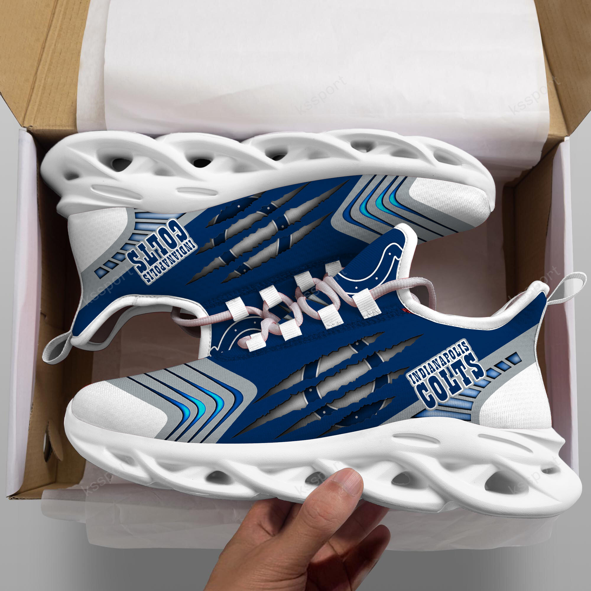 Indianapolis Colts NFL Max Soul Shoes Sneakers For Men And Women neasalamis.com