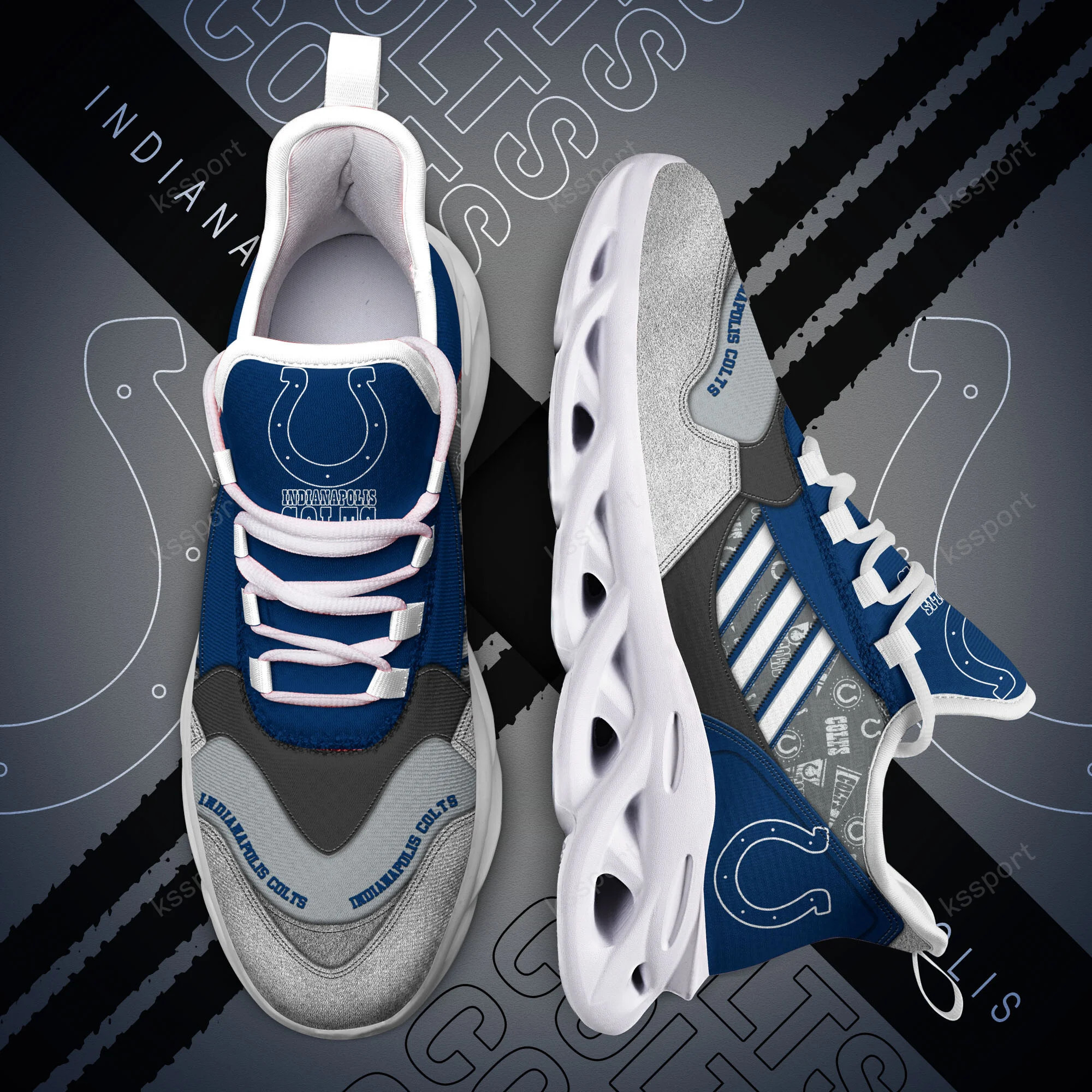 Indianapolis Colts NFL Max Soul Shoes Sneakers For Men And Women neasalamis.com