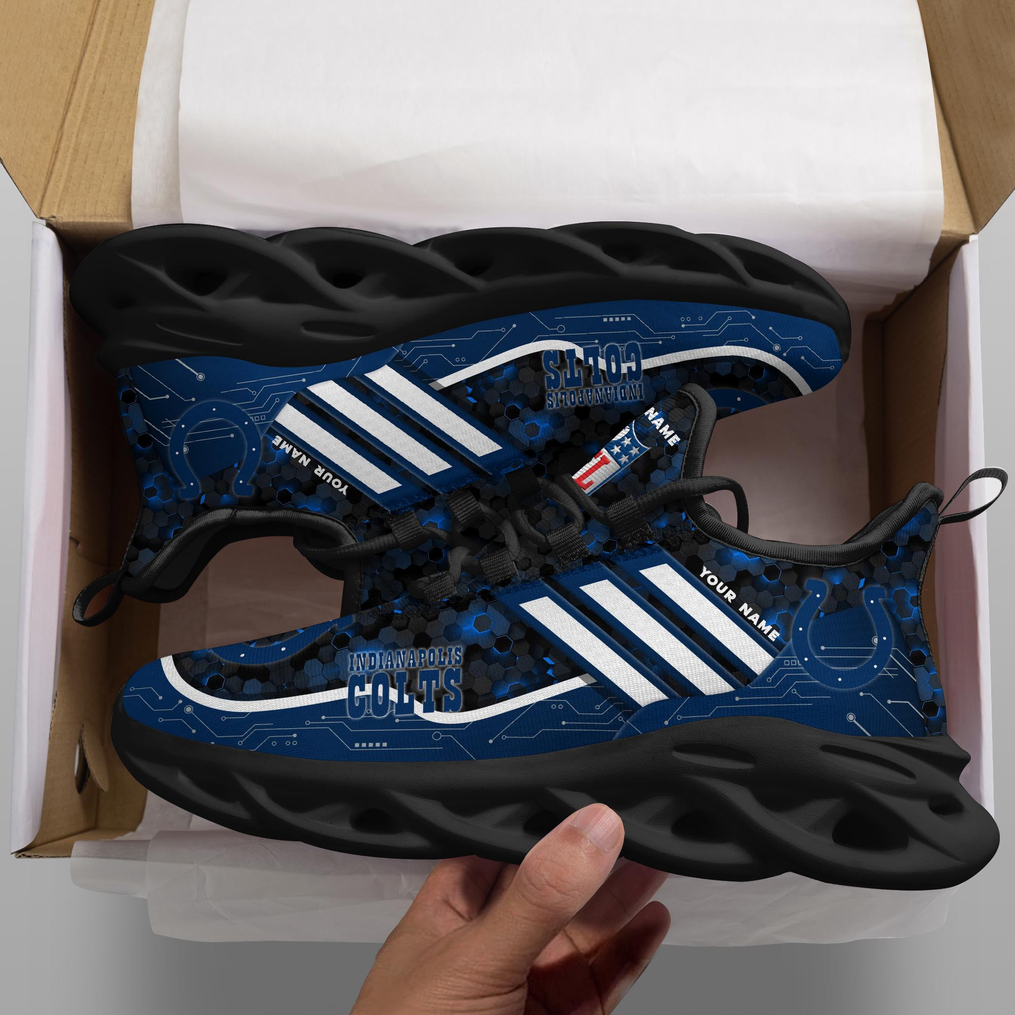 Indianapolis Colts NFL Max Soul Shoes Sneakers For Men And Women neasalamis.com