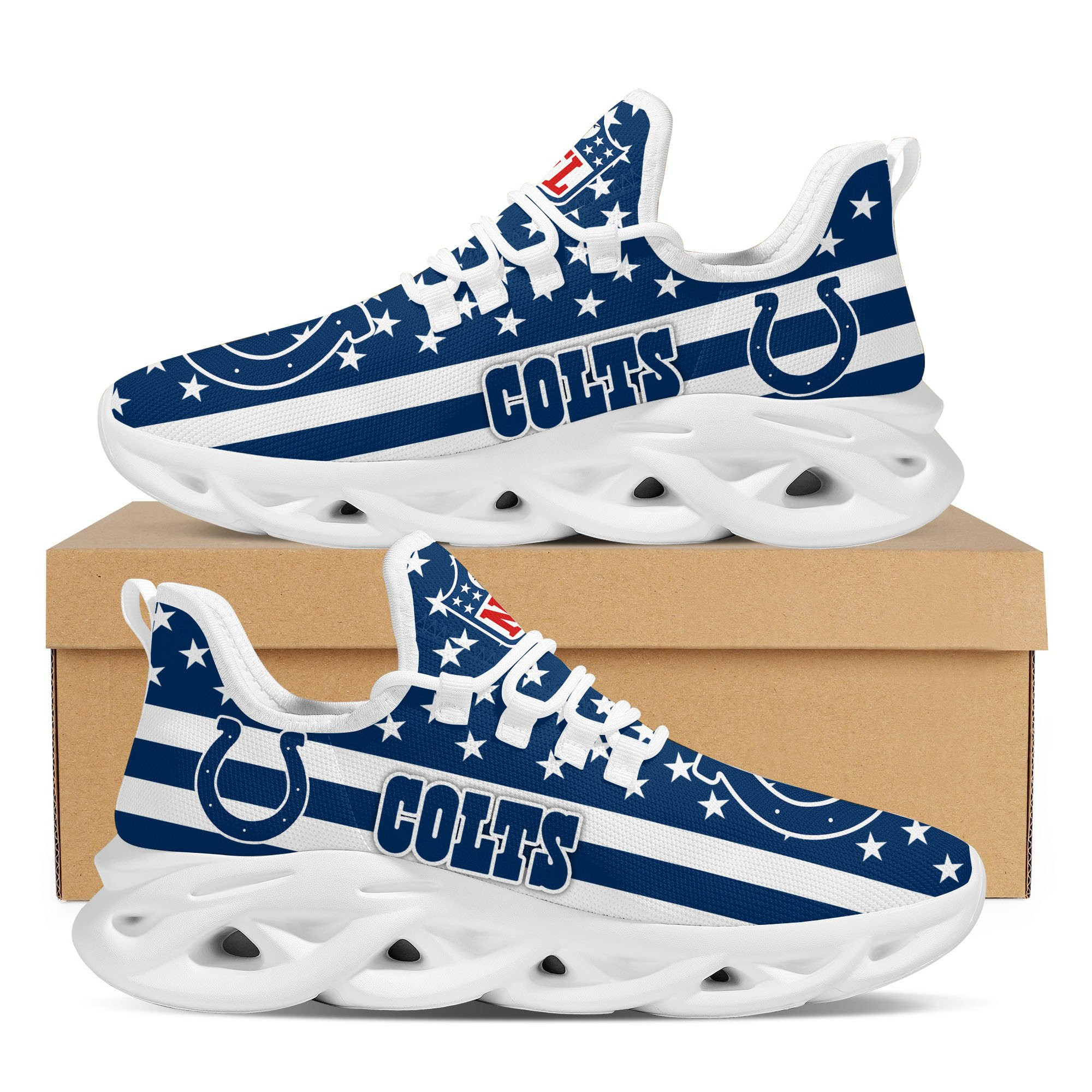 Indianapolis Colts NFL Max Soul Shoes Sneakers For Men And Women neasalamis.com