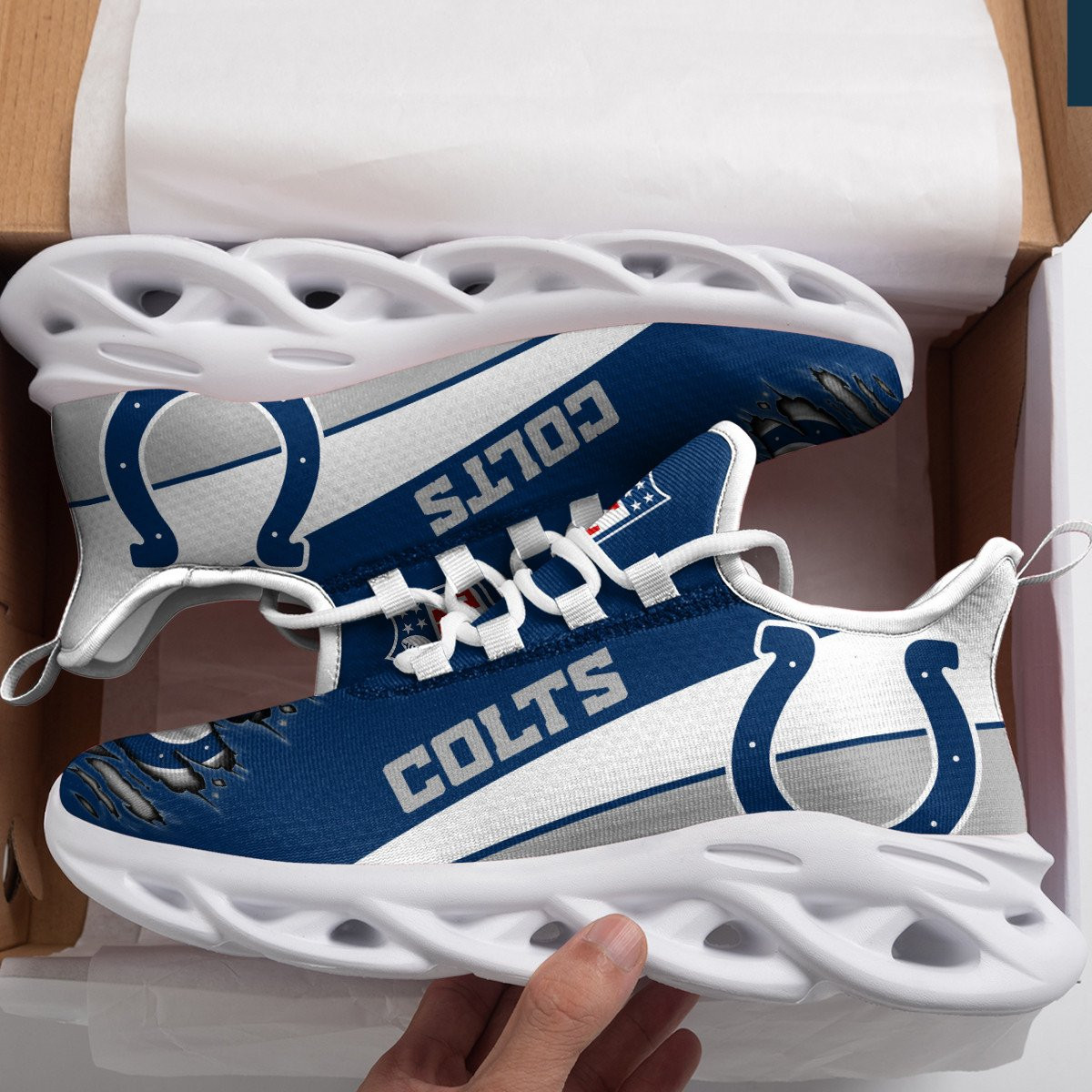 Indianapolis Colts NFL Max Soul Shoes Sneakers For Men And Women neasalamis.com