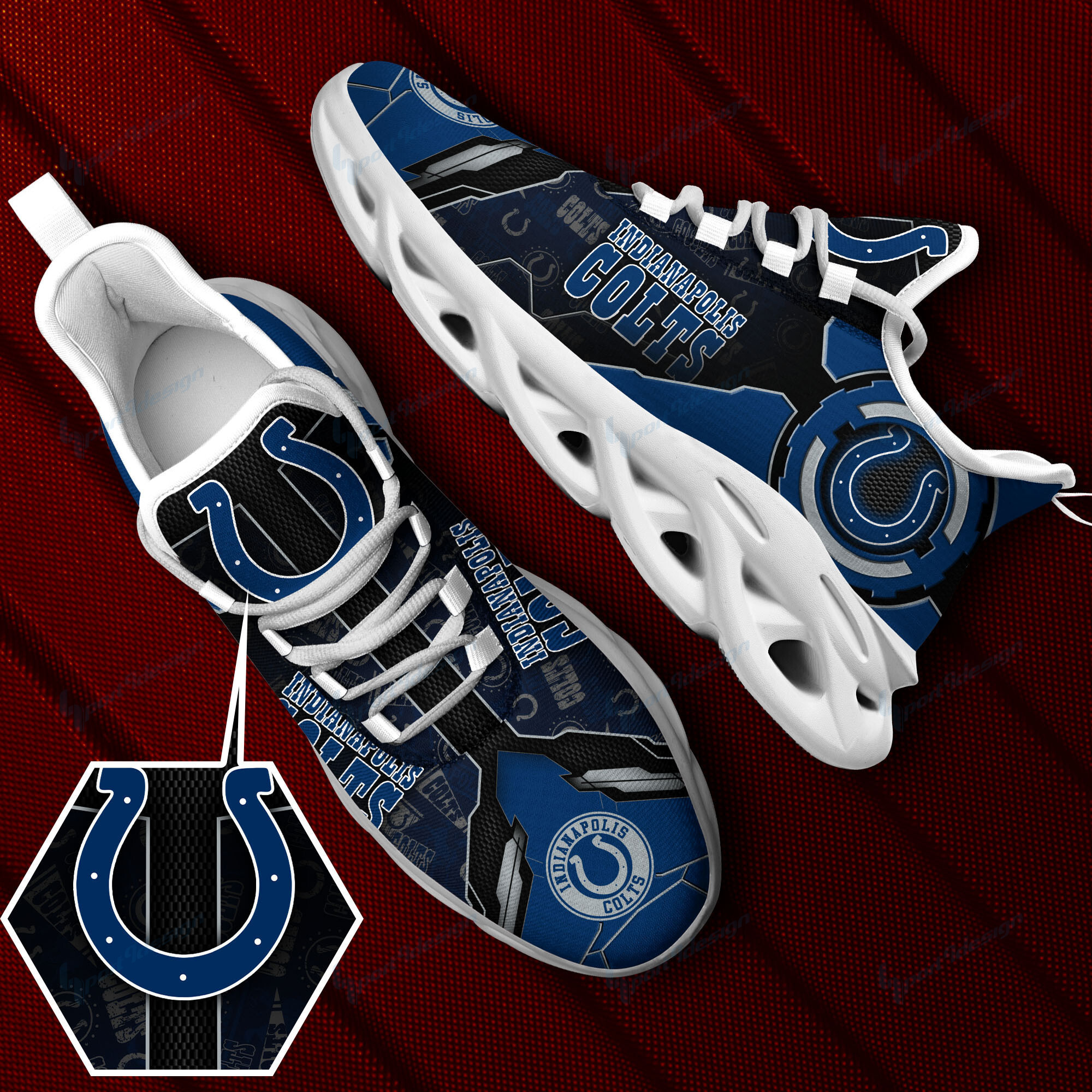 Indianapolis Colts NFL Max Soul Shoes Sneakers For Men And Women neasalamis.com