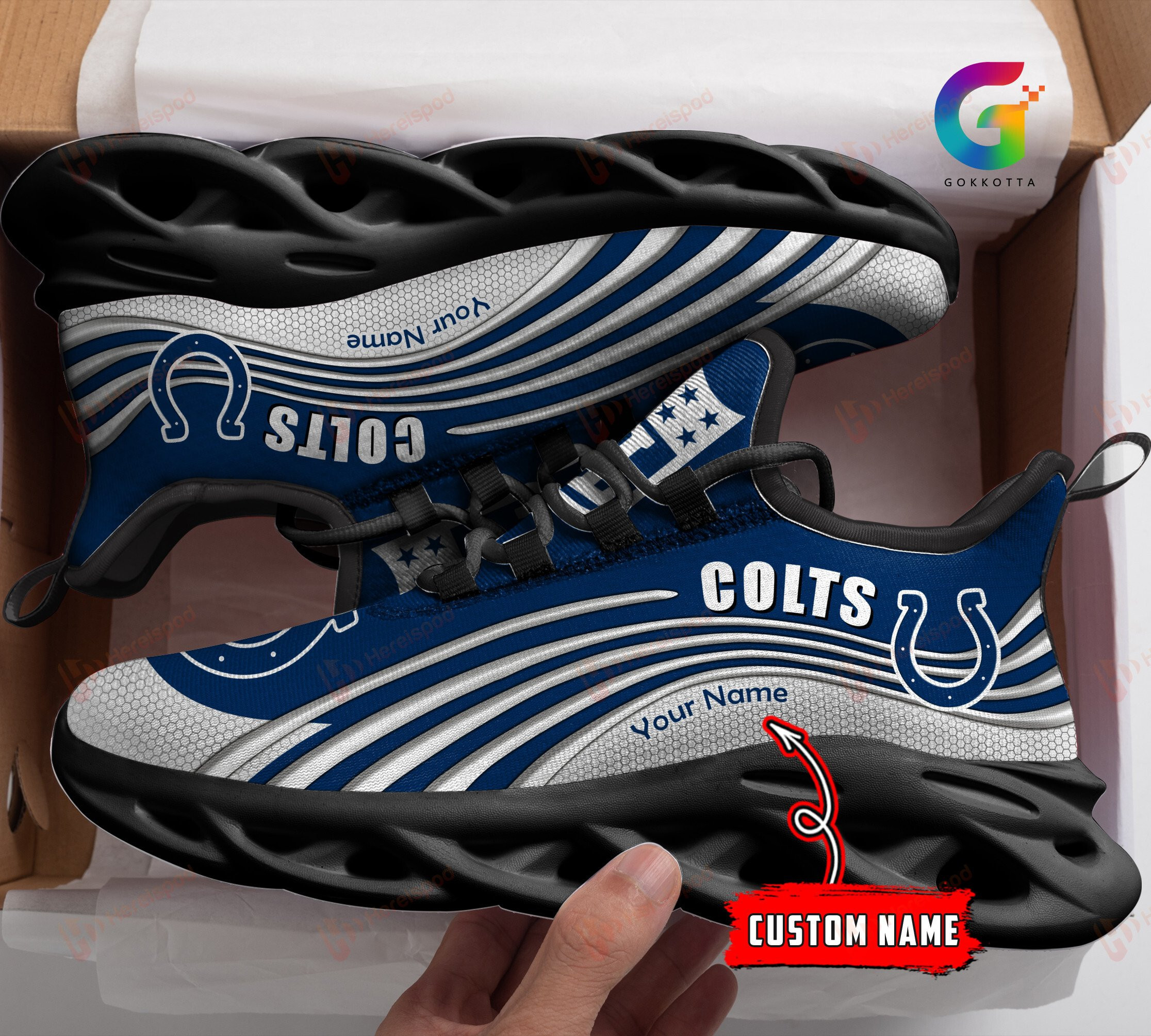 Indianapolis Colts NFL Max Soul Shoes Sneakers For Men And Women neasalamis.com