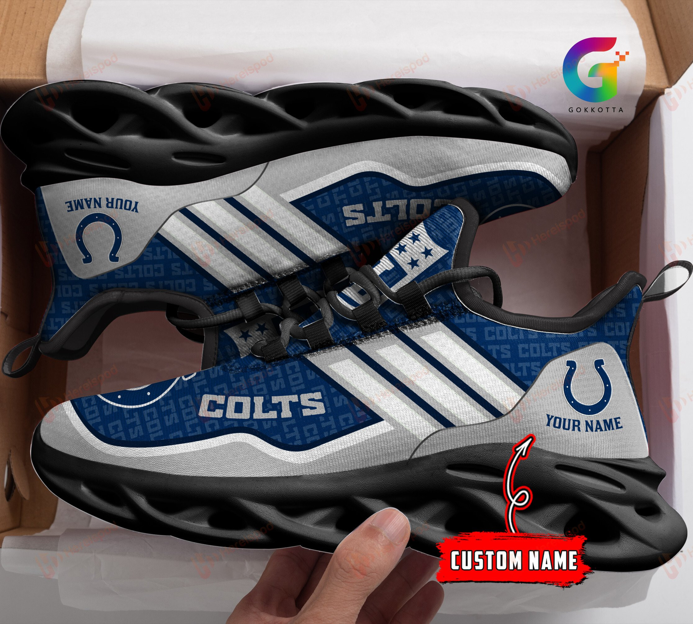 Indianapolis Colts NFL Max Soul Shoes Sneakers For Men And Women neasalamis.com