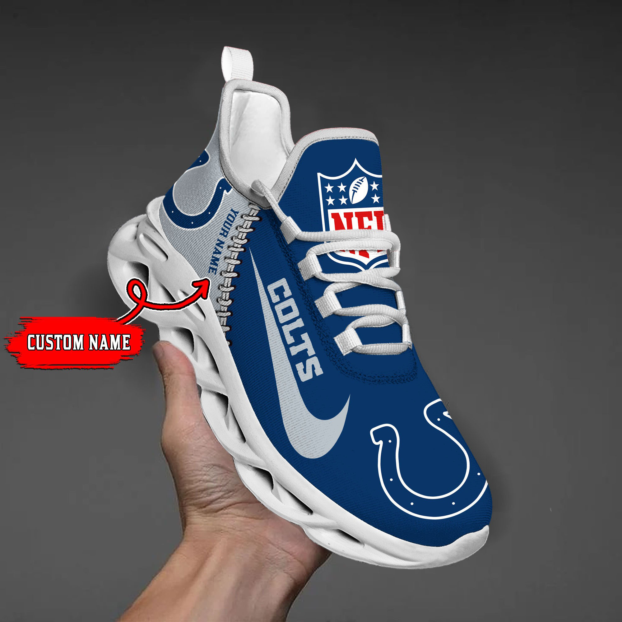 Indianapolis Colts NFL Max Soul Shoes Sneakers For Men And Women neasalamis.com