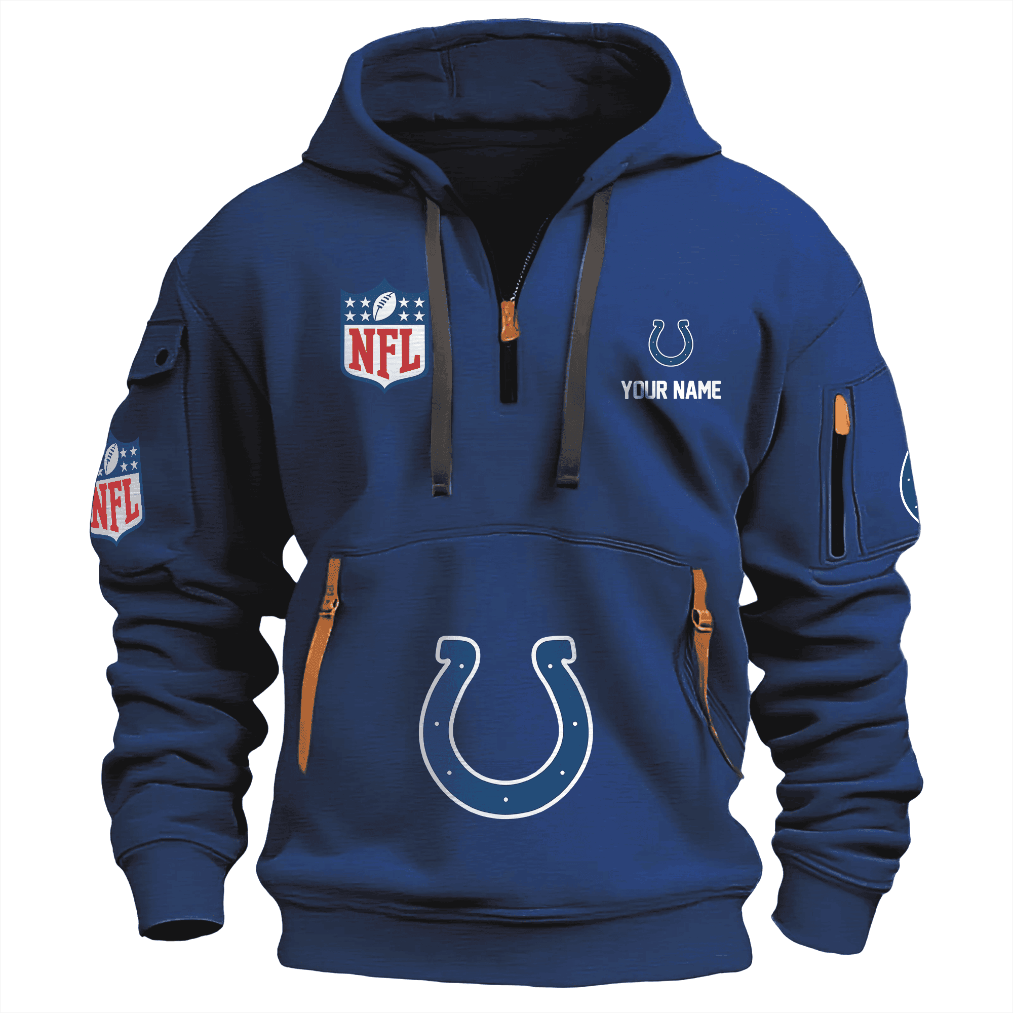 Indianapolis Colts Premium NFL Quarter Zip Hoodie Neasalamis