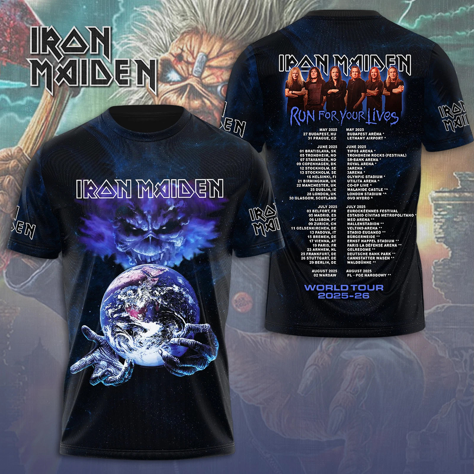 Iron Maiden Inspired Star Wars Tour 2025 Date Inspired T-Shirt Neasalamis.com