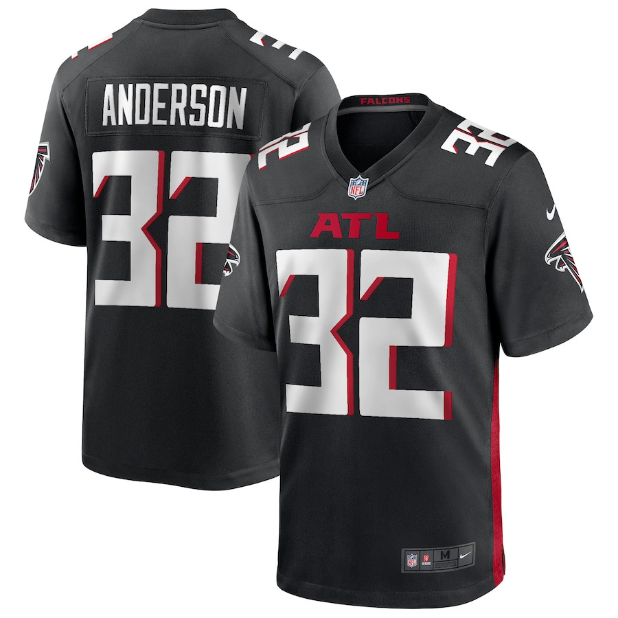Jamal Anderson 32 Atlanta Falcons Men Game Retired Jersey - Black JS4653