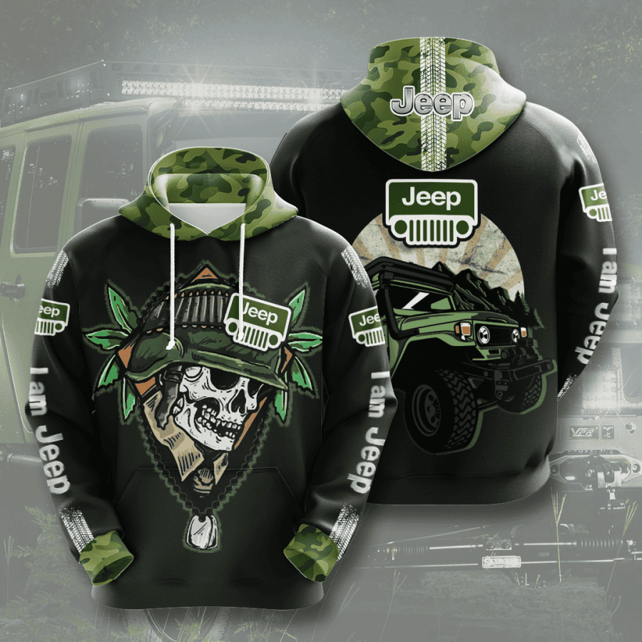 Jeep Skull Hoodie Zip Hoodie Neasalamis