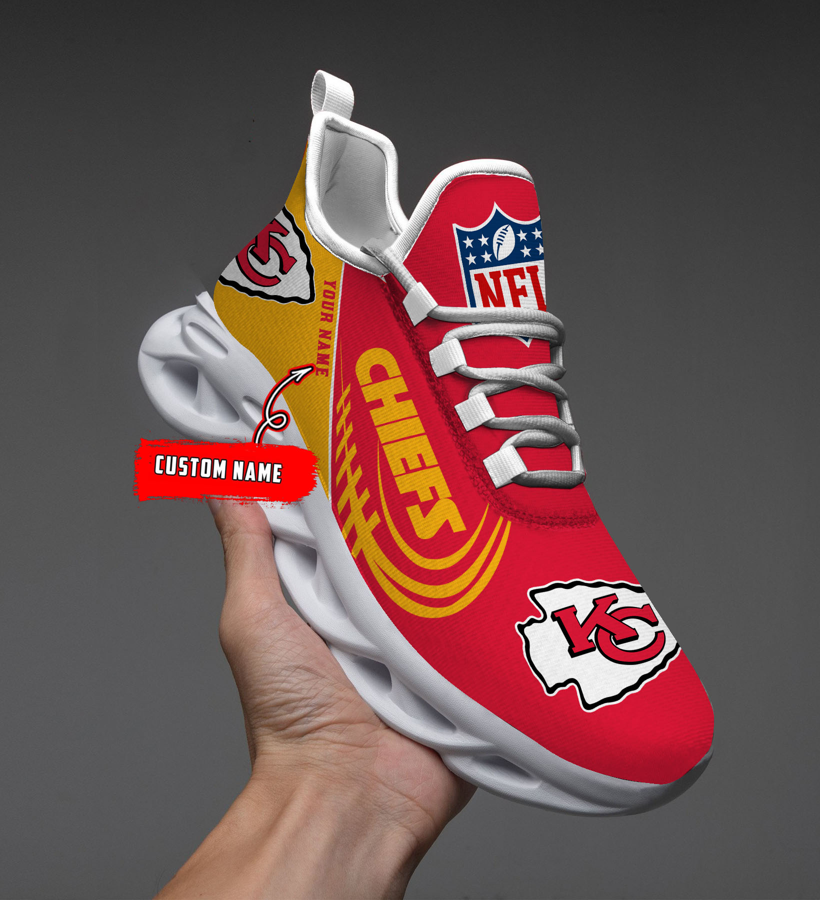 Kansas City Chiefs NFL Max Soul Shoes Sneakers For Men And Women neasalamis.com