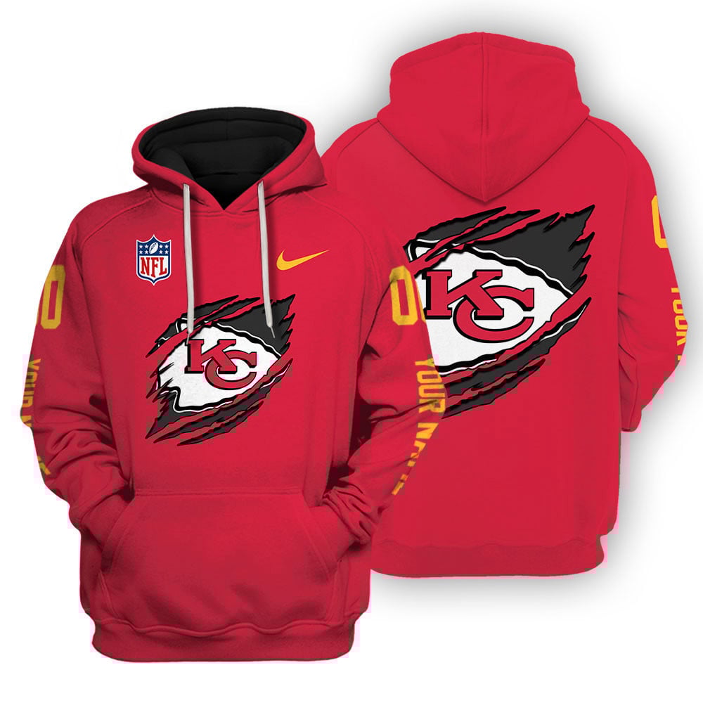 Kansas City Chiefs Scratch Logo NFL Football Team Hoodie Neasalamis
