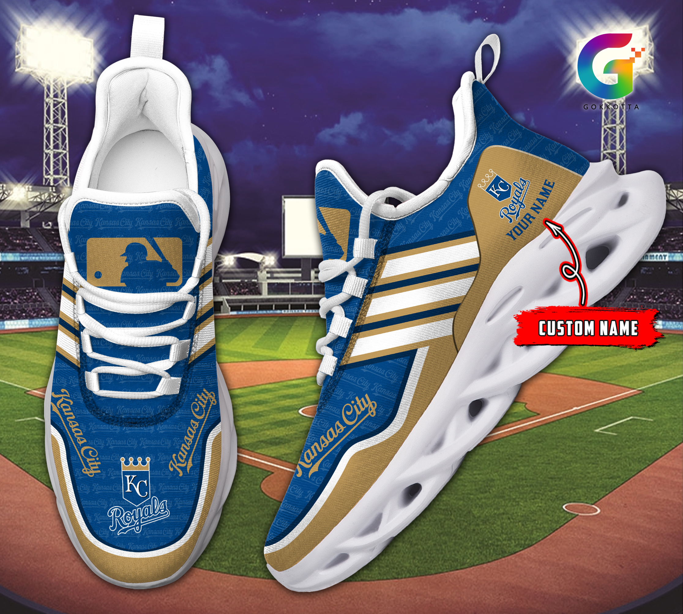Kansas City Royals MLB Max Soul Shoes Sneakers For Men And Women neasalamis.com