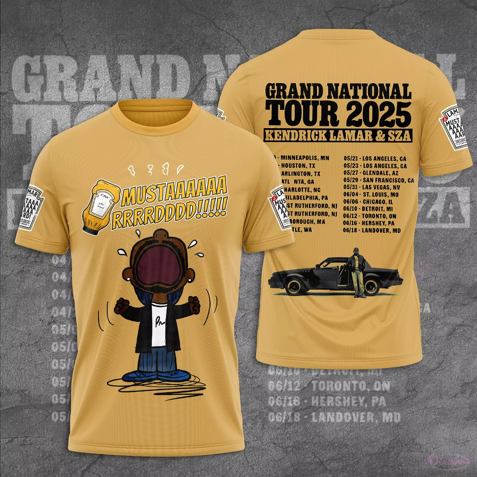 Kendrick Lamar 2025 Grand National Tour 3D Shirt Neasalamis.com