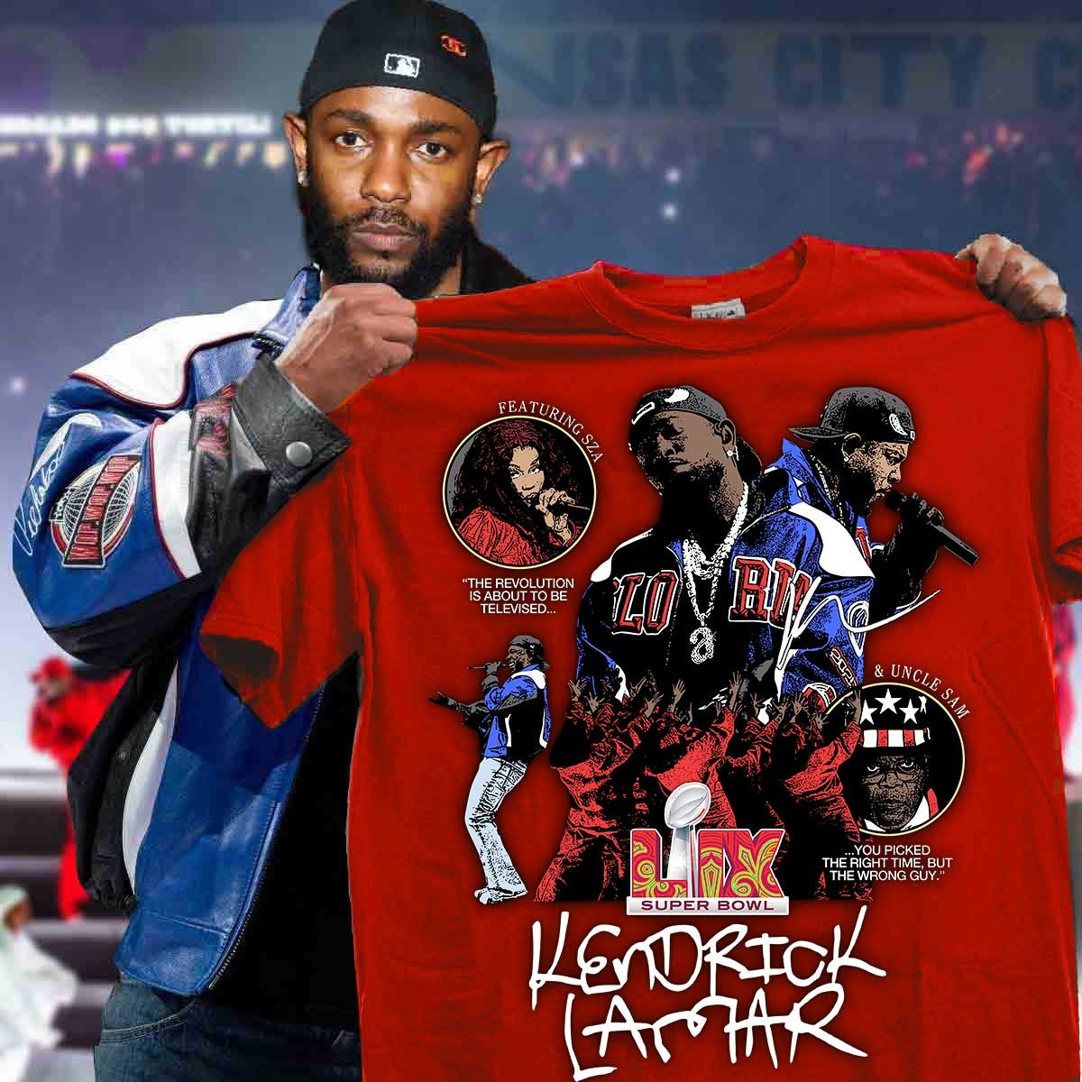 Kendrick Lamar Lix Super Bowl 2025 Halftime Show Shirt Kendrick Lamar Merch Neasalamis.com