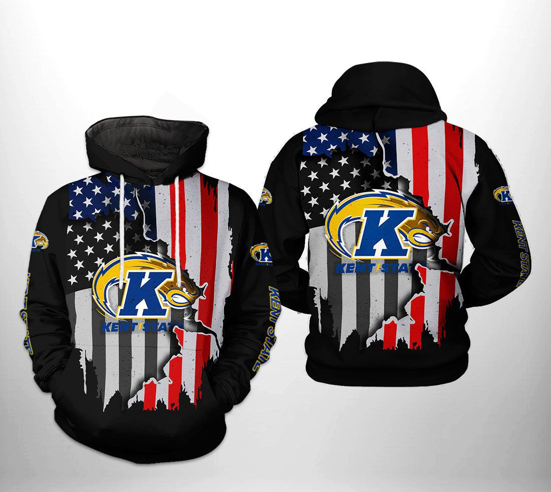 Kent State Golden Flashers NCAA US Flag Hoodie Neasalamis