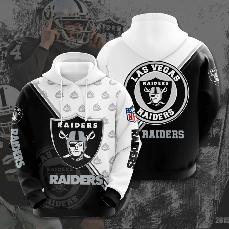 Las Vegas Raiders Logo NFL Football Team Black Hoodie Neasalamis