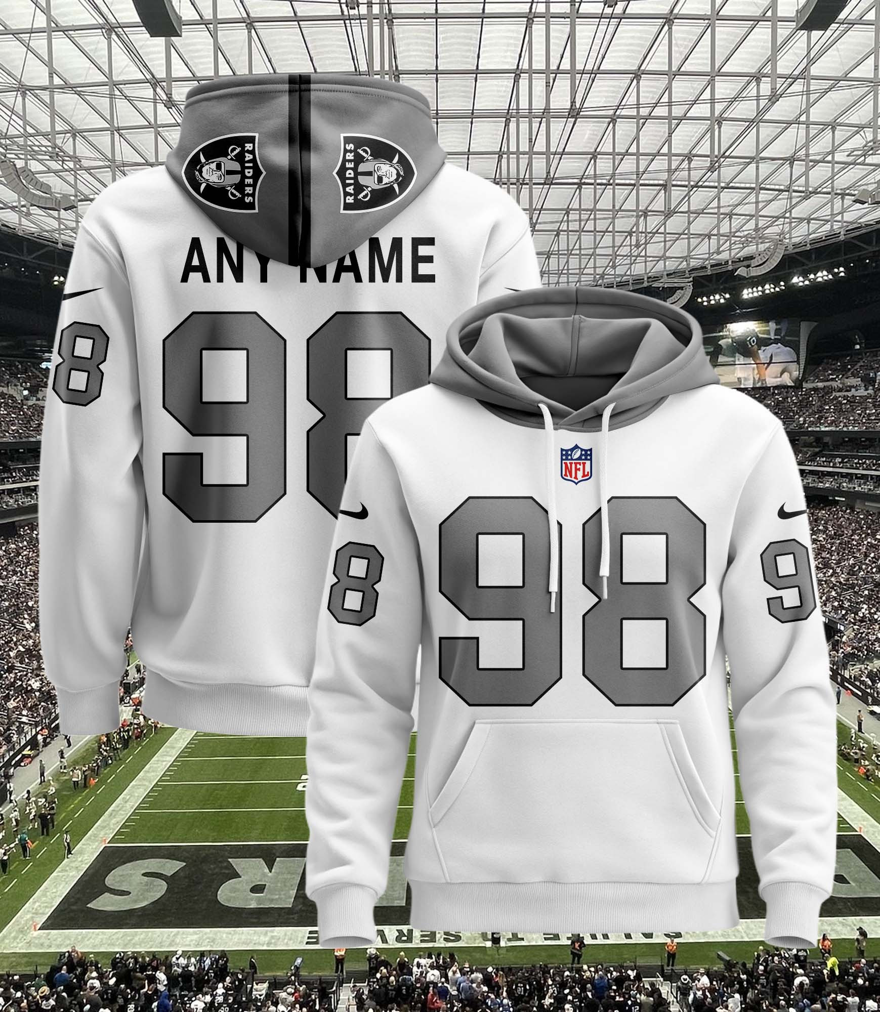 Las Vegas Raiders Personalized Name And Number NFL 3D Hoodie Style Neasalamis