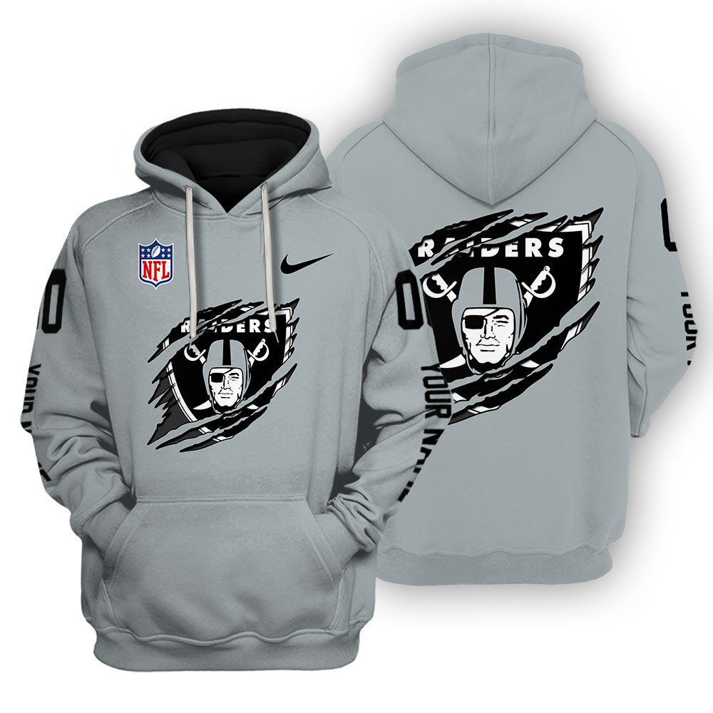 Las Vegas Raiders Scratch Logo NFL 3D Hoodie Style Neasalamis